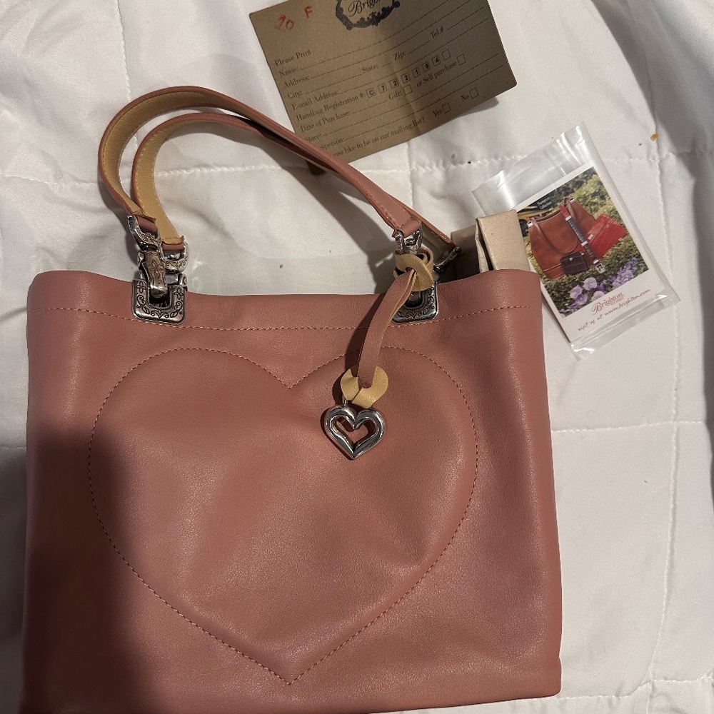 Brighton Pink Leather Handbag